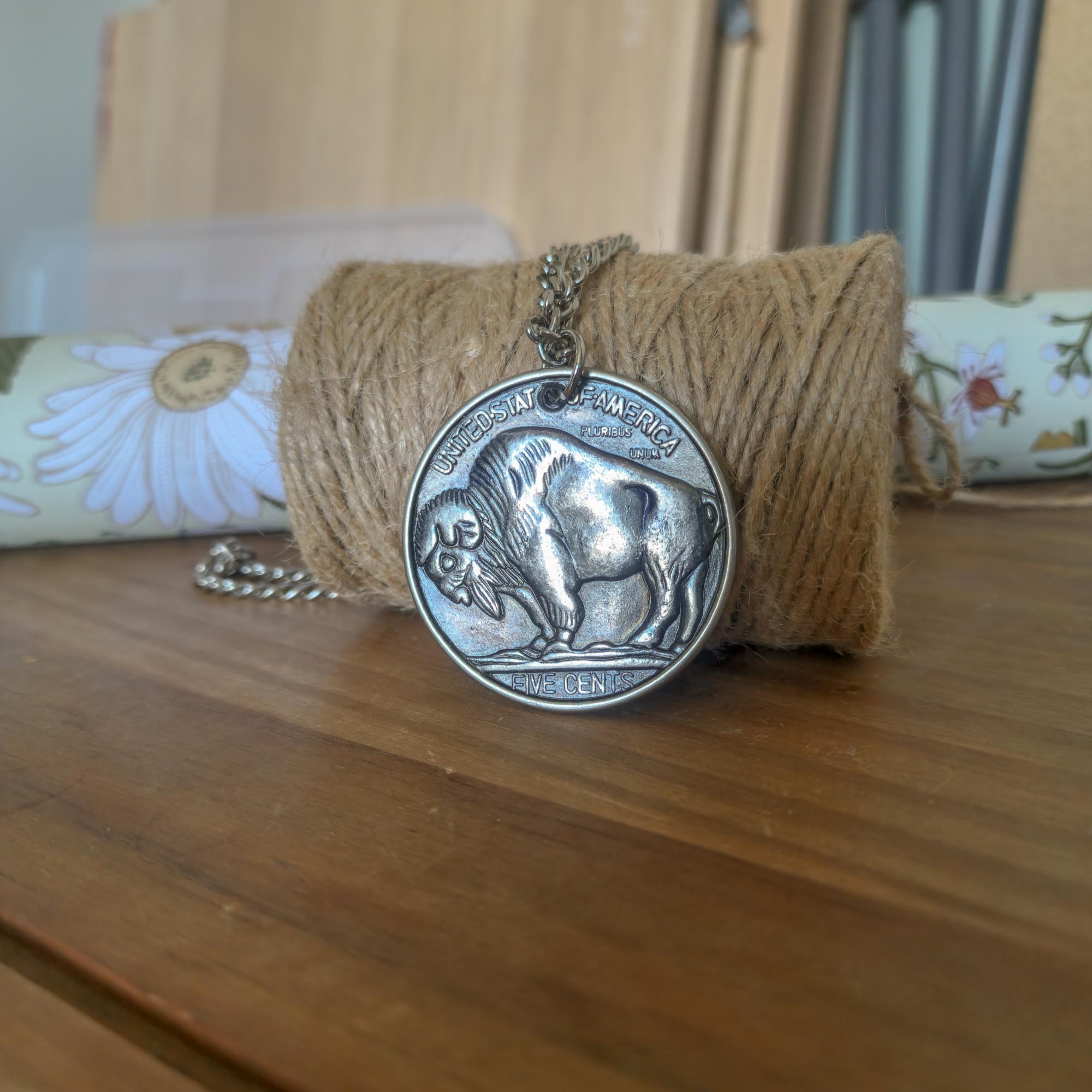 1935 Buffalo / Liberty Nickel Style Statement Necklace