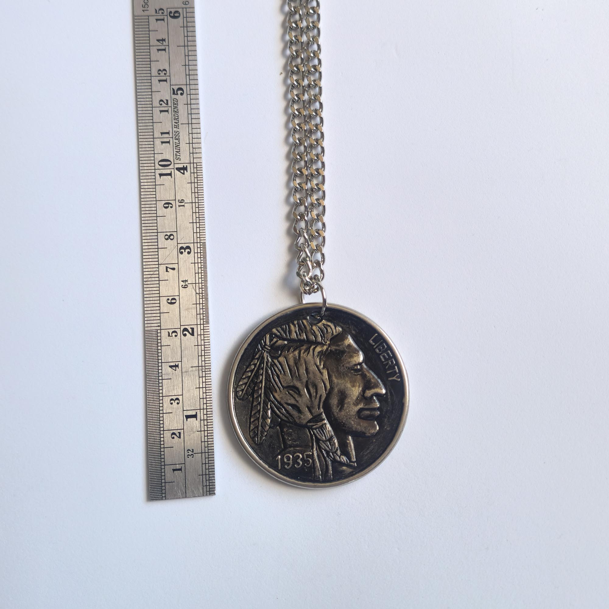 1935 Buffalo / Liberty Nickel Style Statement Necklace