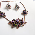 EAST Copper Floral Necklace & Earrings Set