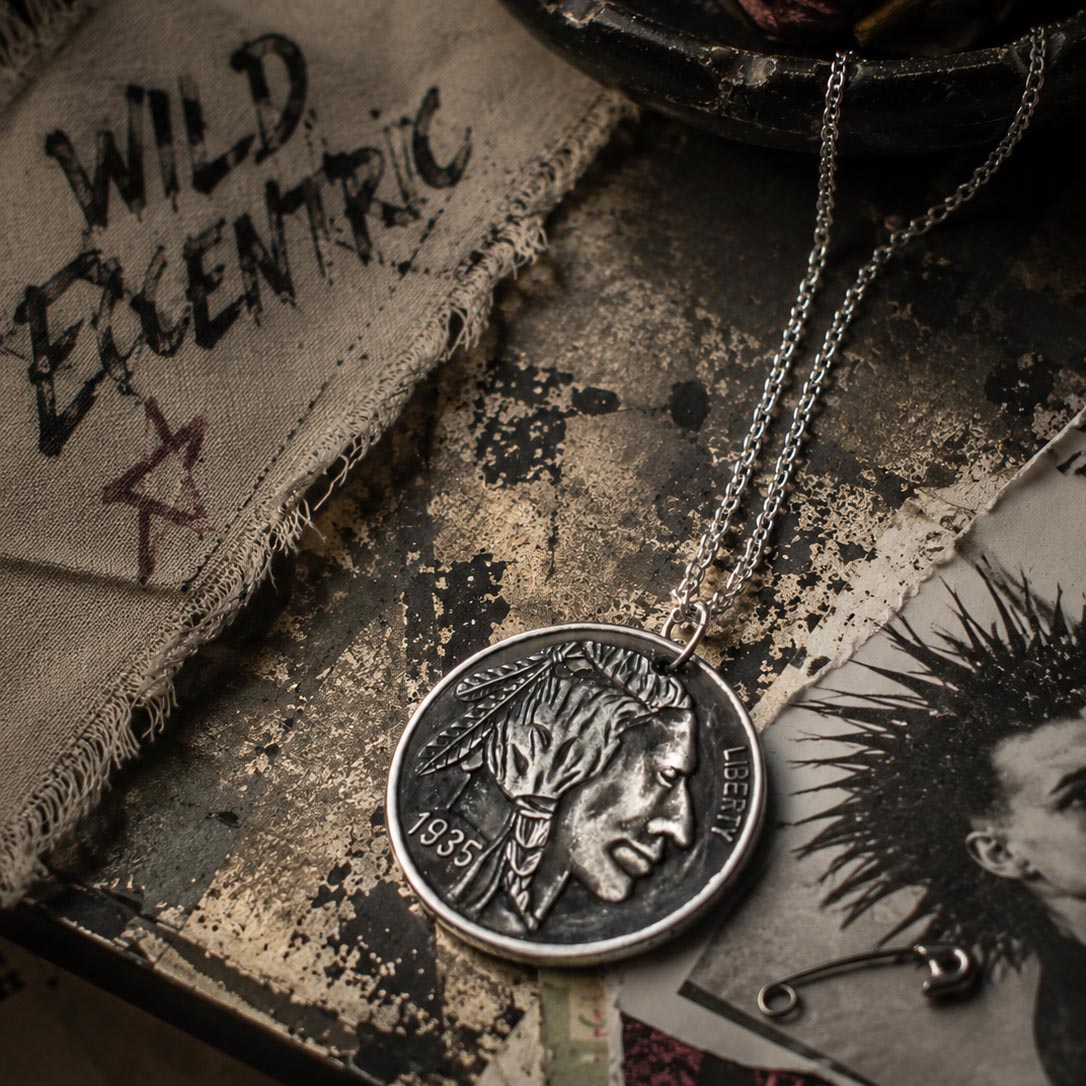 1935 Buffalo / Liberty Nickel Style Statement Necklace